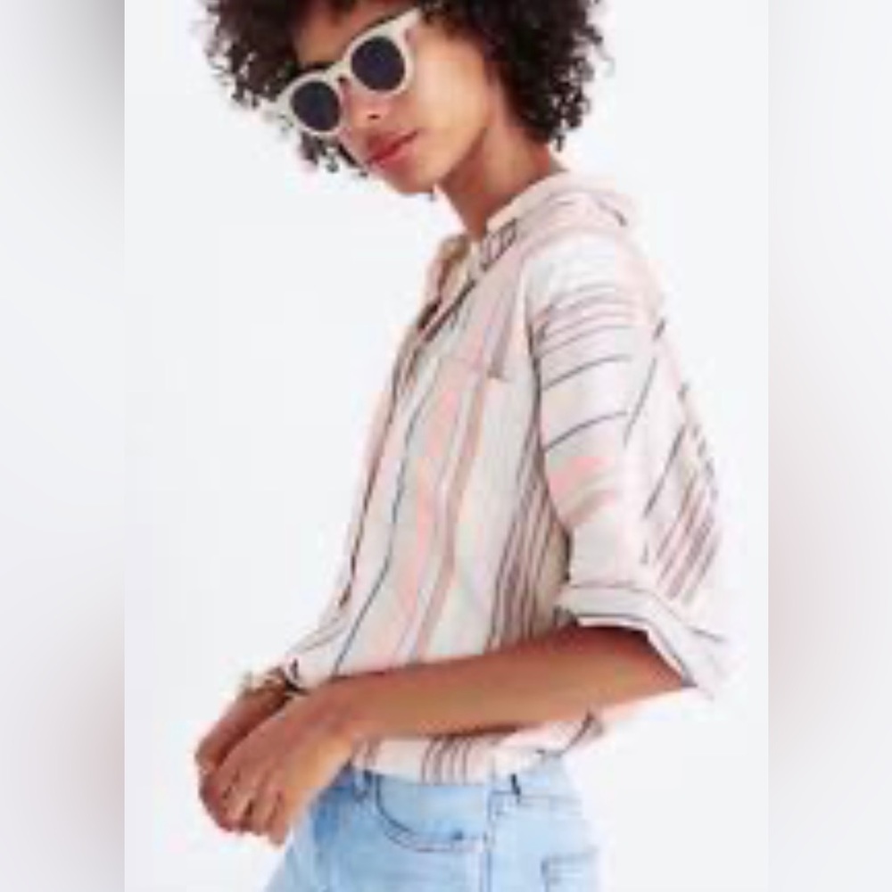 Madewell Courier Button Down Shirt in Aldwin Stripe